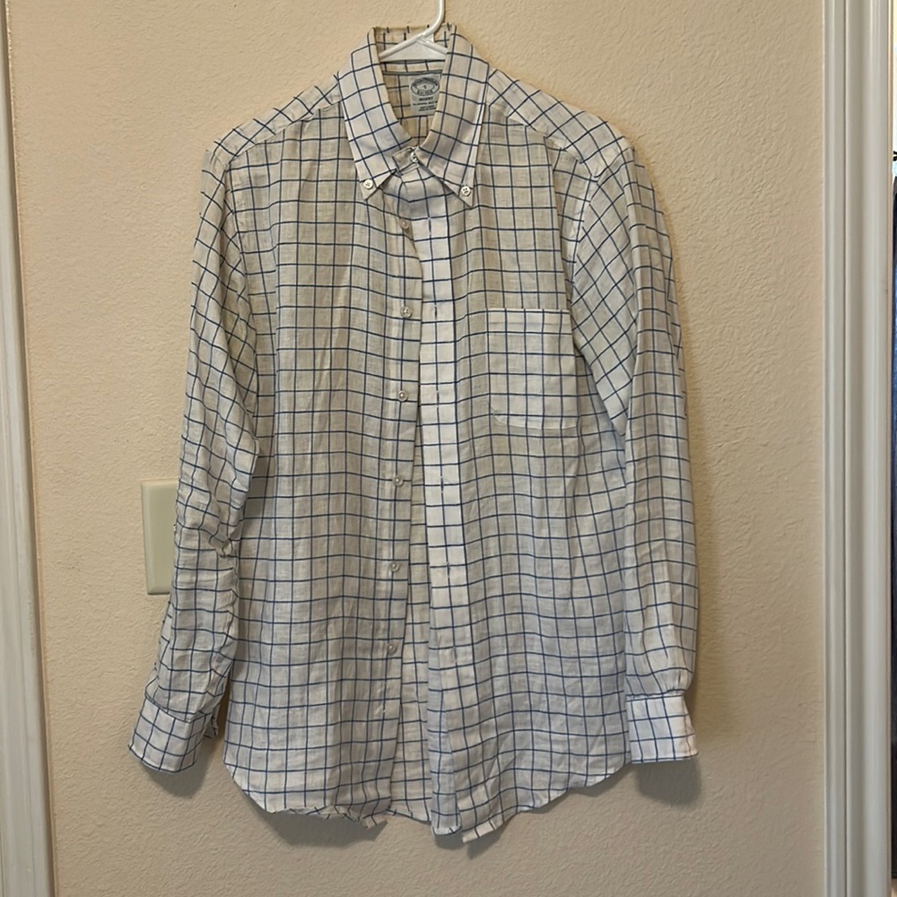 Brooks Brothers Small Regent Fit Linen Shirt